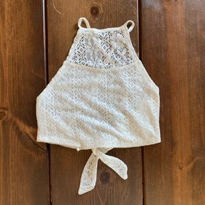 Crochet halter neck crop top